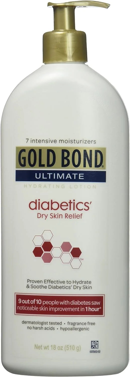 Gold Bond Ultimate Hydrating Lotion, Diabetics Dry Skin Relief 18 oz (Pack of 2)