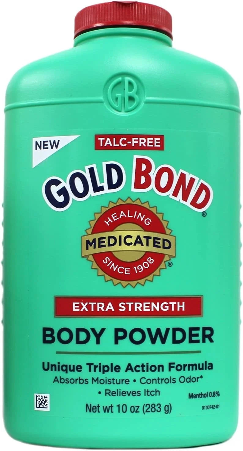 Gold Bond Body Powder Medicated Extra Strength - 10 oz, Pack of 2, Talc-Free