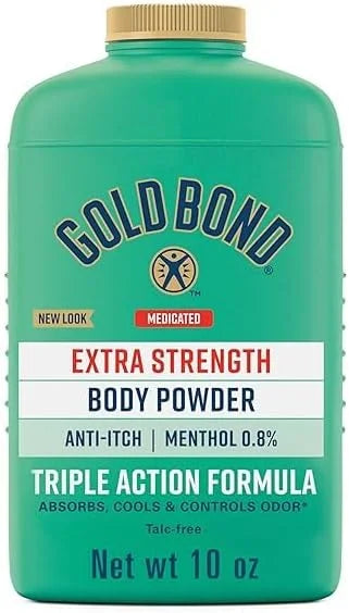 Gold Bond Body Powder Medicated Extra Strength - 10 oz, Pack of 6, Talc-Free