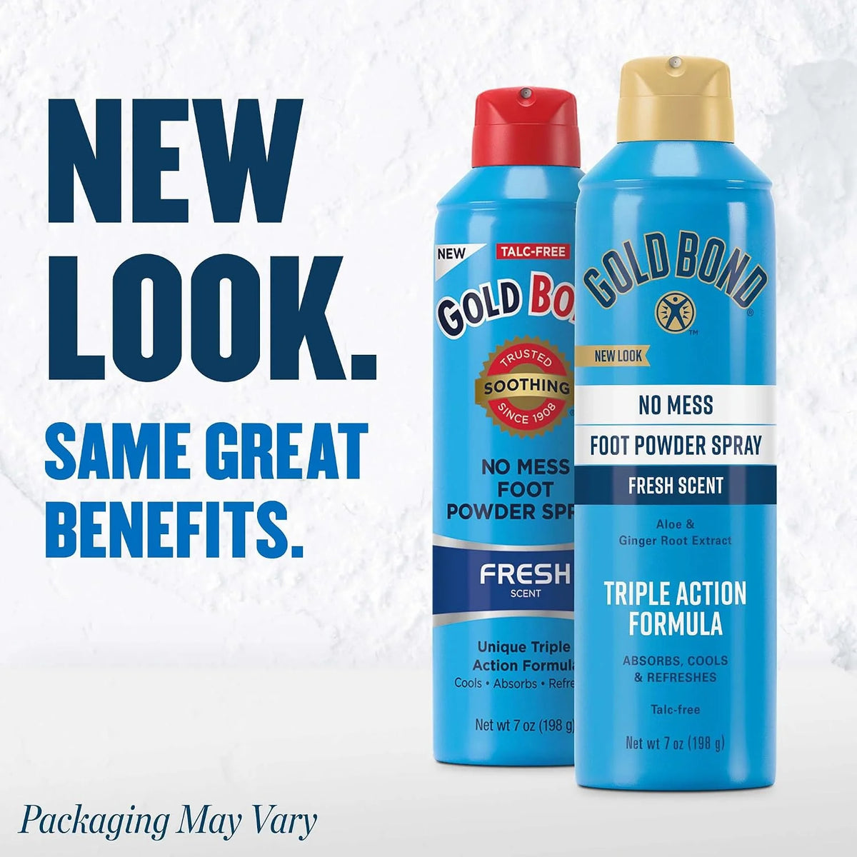 Gold Bond Foot Powder Spray, No Mess Talc-Free, 7 Oz., Fresh Scent