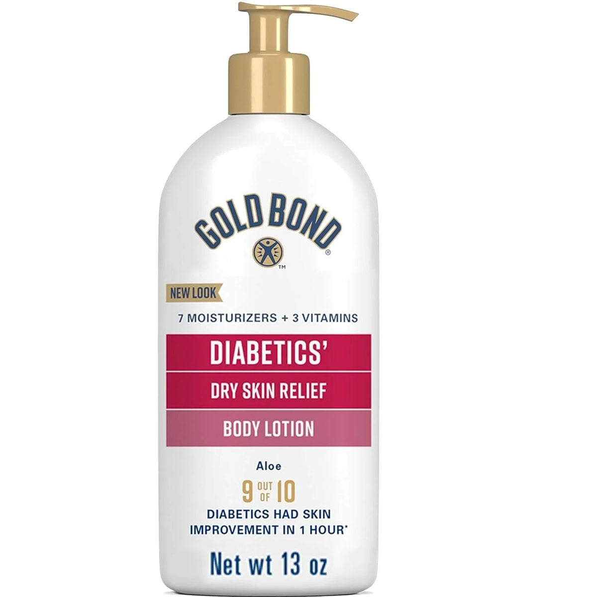 Gold Bond Dry Skin Relief Hydrating Lotion with Aloe and Vitamins A, C & E, Fast-Absorbing Body Moisturizer, 13 oz, Pack of 5