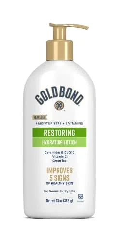 Gold Bond Restoring Hydrating Lotion, 13 oz., With Ceramides & CoQ10, Green Tea, & Vitamin C