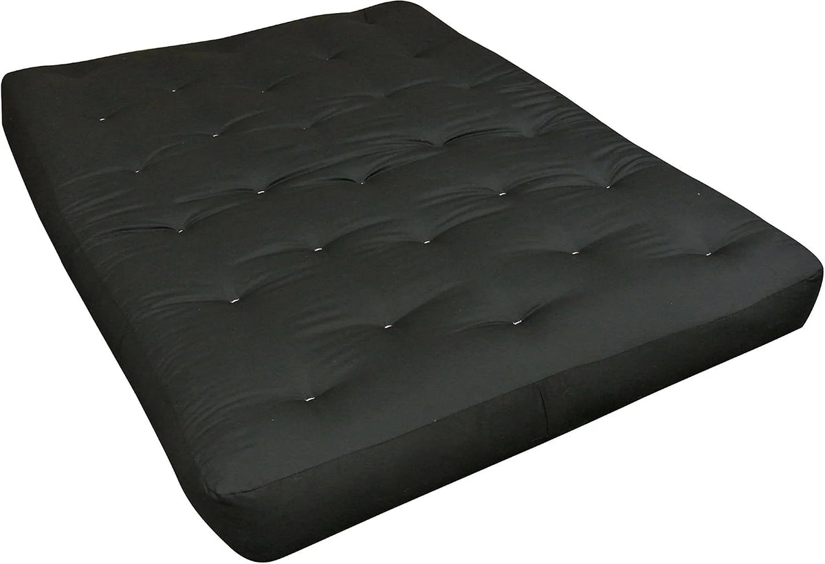 Gold Bond 4" All Cotton Futon Mattress, Duct, Full, Black