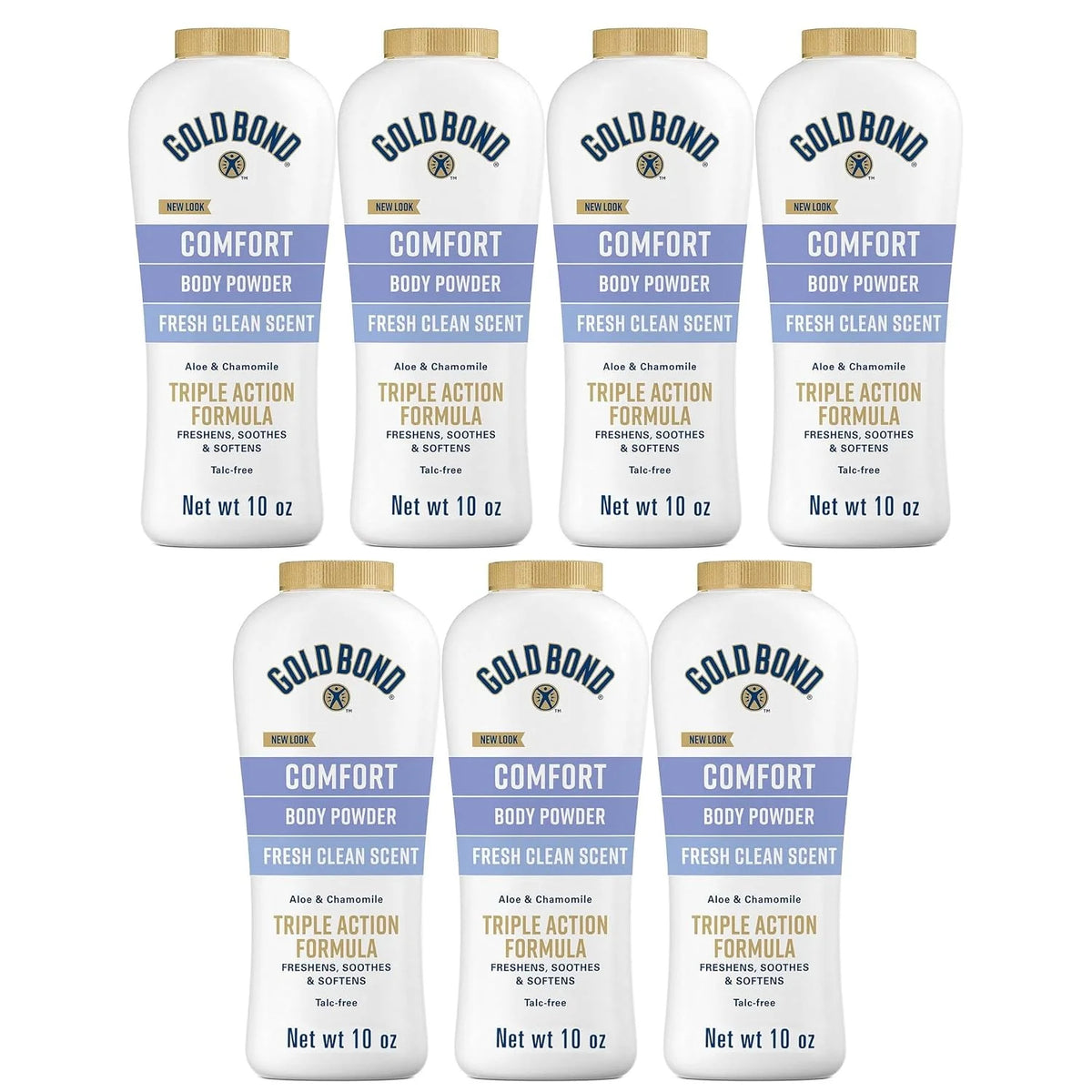 Gold Bond Ultimate Comfort Body Powder Talc-Free 10 oz (Pack of 7)
