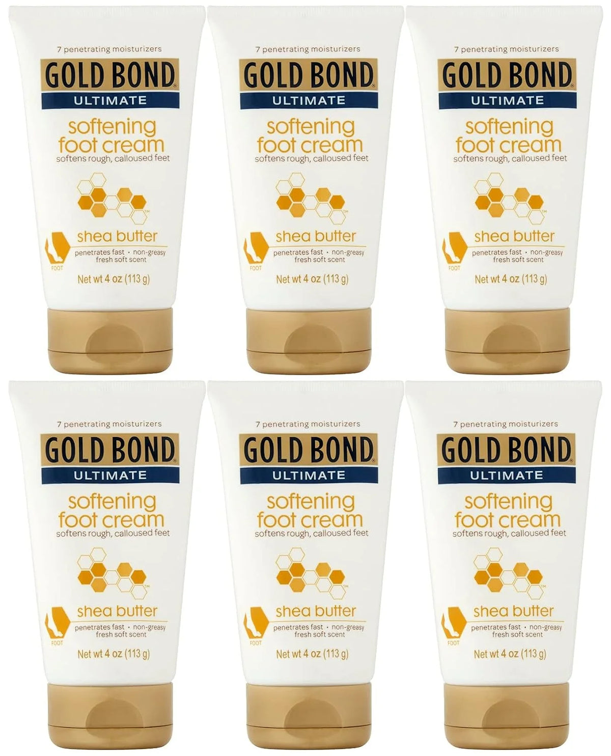 Gold Bond Triple Action Foot Cream, 6 Count