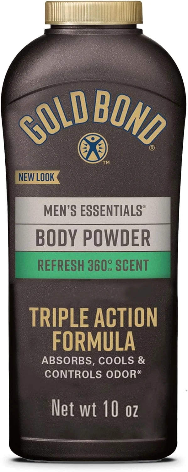 Gold Bond Men's Essentials Talc Free Body Powder for Men, 10 oz.