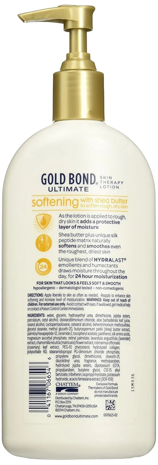 Gold Bond Ultimate Lotion, Skin Therapy, Softening, Shea Butter, 14 Oz.