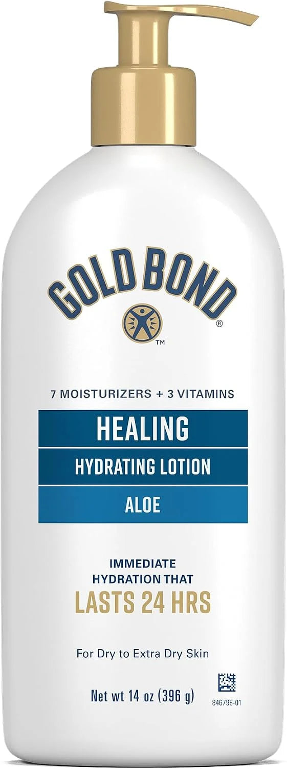 Gold Bond Healing Hydrating Lotion, 14 oz., With Aloe, Moisturizes, Immediate 24-Hour Hydration